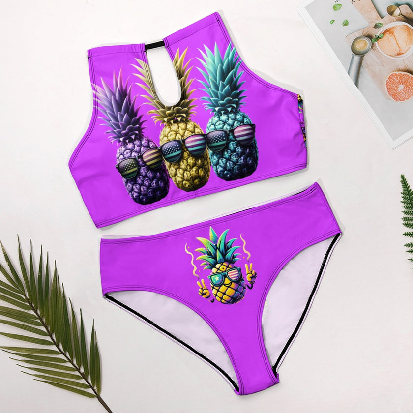'Pineapple" - Soft 2 piece Bikini Swimsuit v1