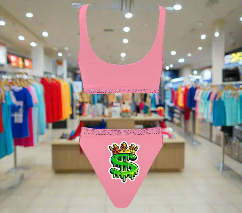 'Money Bags' - Sport Top & High-Waisted Bikini v1