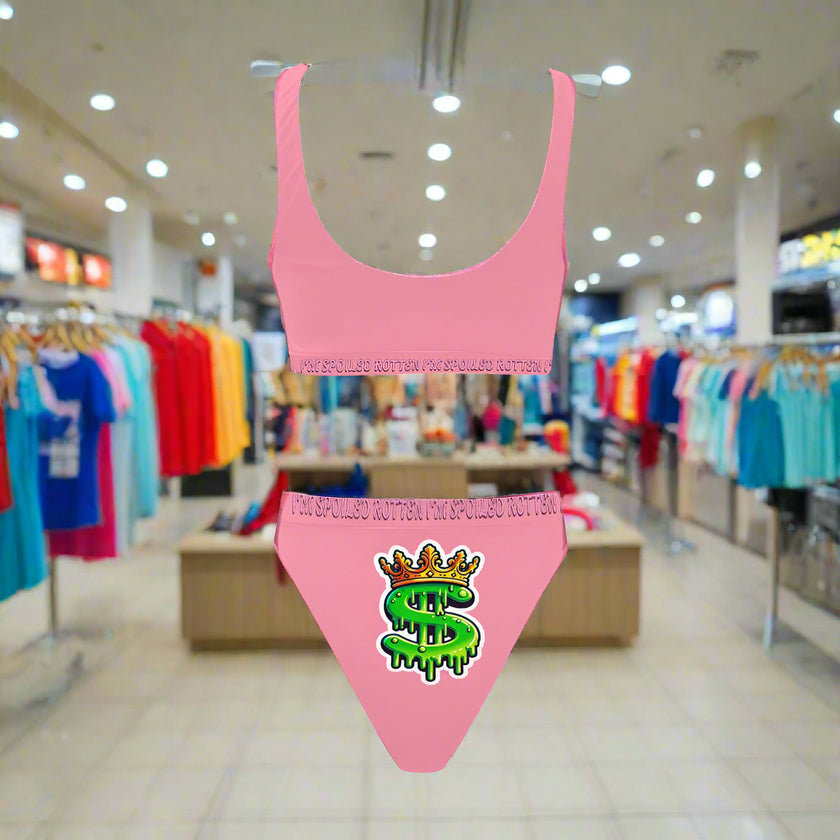 'Money Bags' - Sport Top & High-Waisted Bikini v1