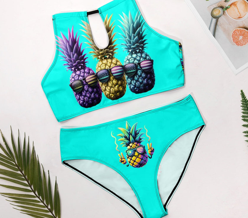 'Pineapple" - Soft 2 piece Bikini Swimsuit v1