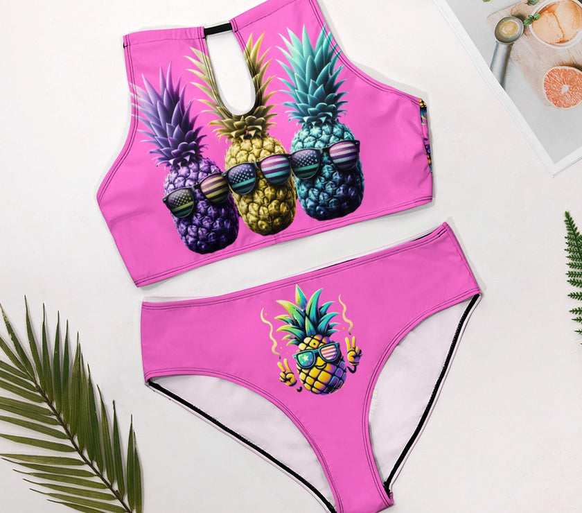 'Pineapple" - Soft 2 piece Bikini Swimsuit v1