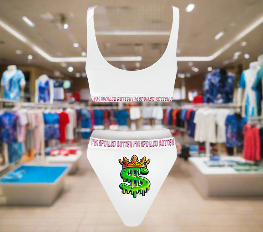 'Money Bags' - Sport Top & High-Waisted Bikini v1