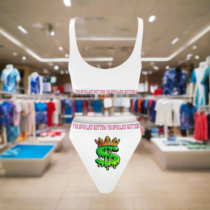 'Money Bags' - Sport Top & High-Waisted Bikini v1