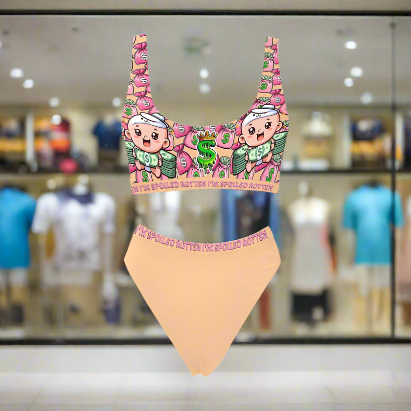 'Money Bags' - Sport Top & High-Waisted Bikini v1