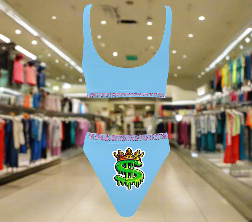 'Money Bags' - Sport Top & High-Waisted Bikini v1