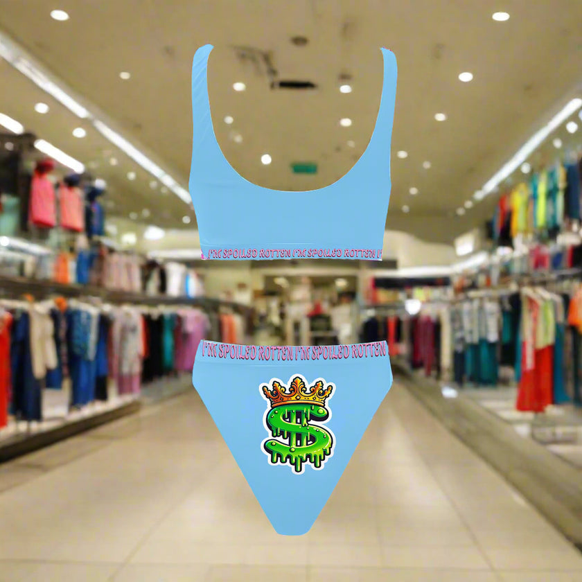 'Money Bags' - Sport Top & High-Waisted Bikini v1