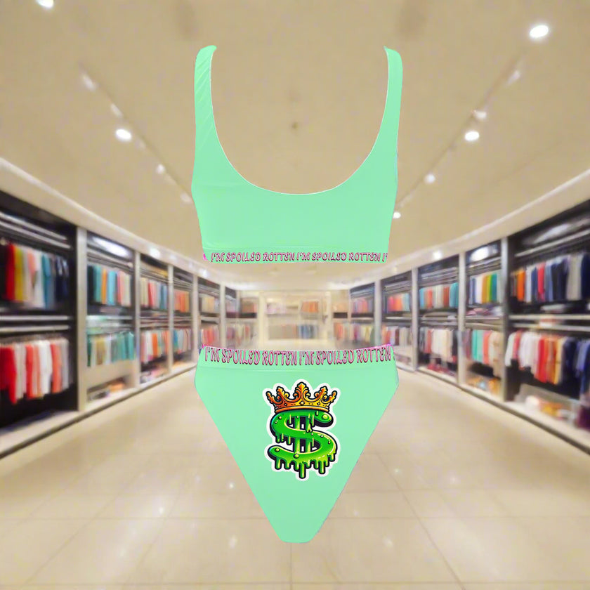 'Money Bags' - Sport Top & High-Waisted Bikini v1