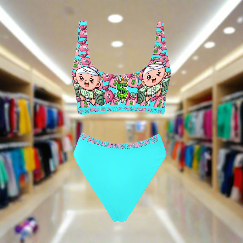 'Money Bags' - Sport Top & High-Waisted Bikini v1