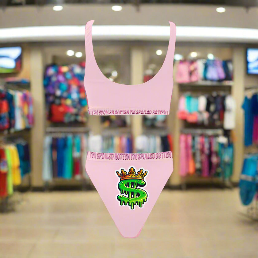 'Money Bags' - Sport Top & High-Waisted Bikini v1