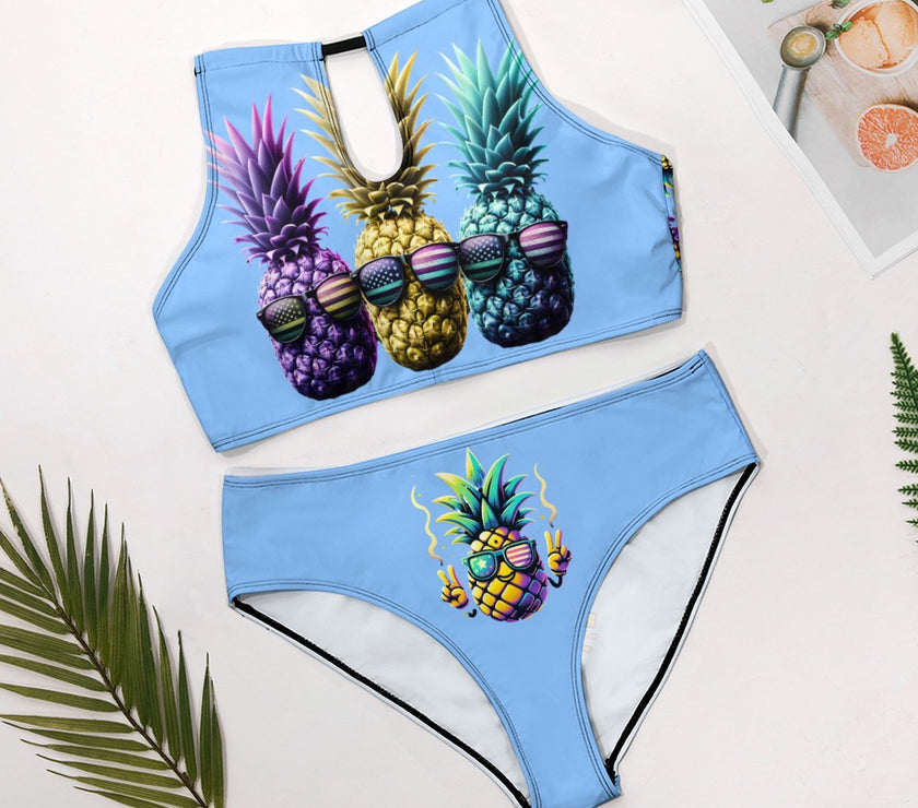 'Pineapple" - Soft 2 piece Bikini Swimsuit v1