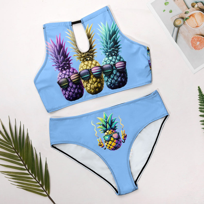 'Pineapple" - Soft 2 piece Bikini Swimsuit v1