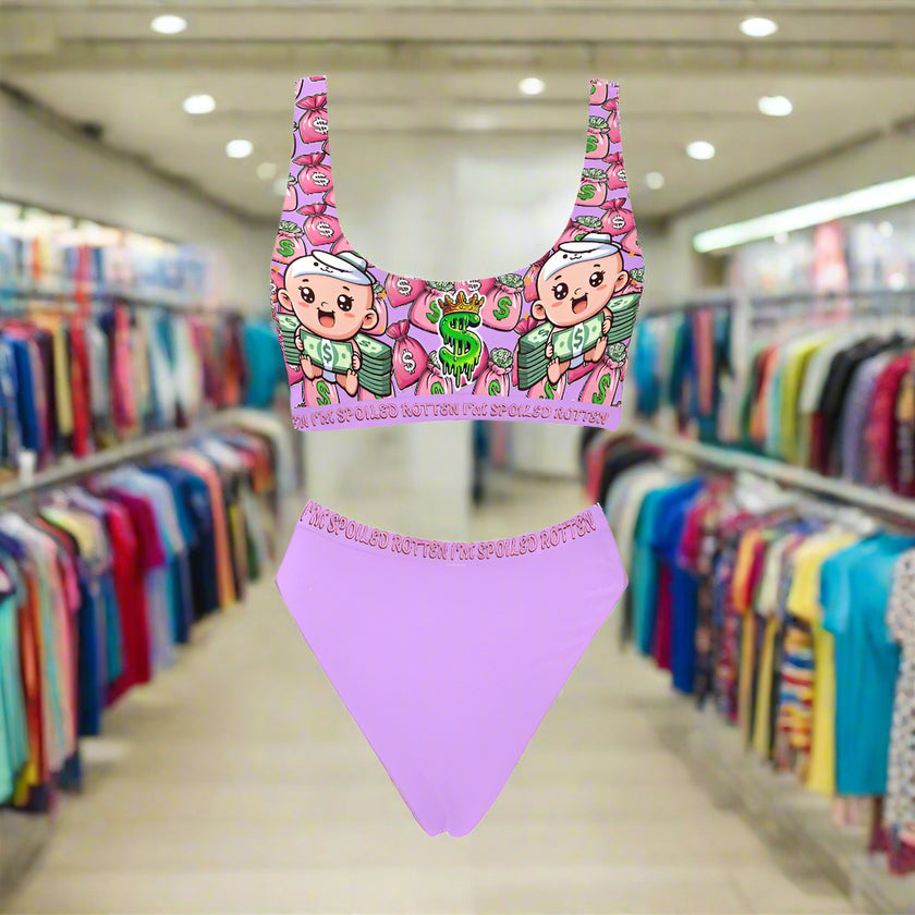 'Money Bags' - Sport Top & High-Waisted Bikini v1