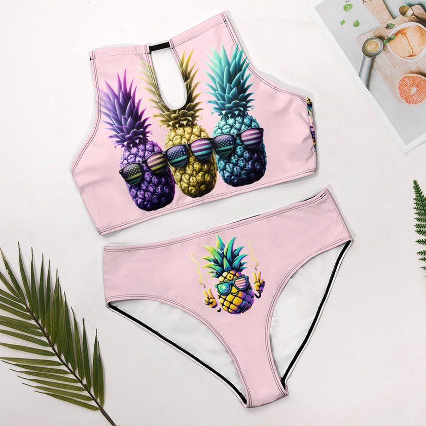 'Pineapple" - Soft 2 piece Bikini Swimsuit v1