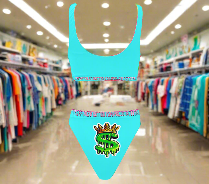 'Money Bags' - Sport Top & High-Waisted Bikini v1