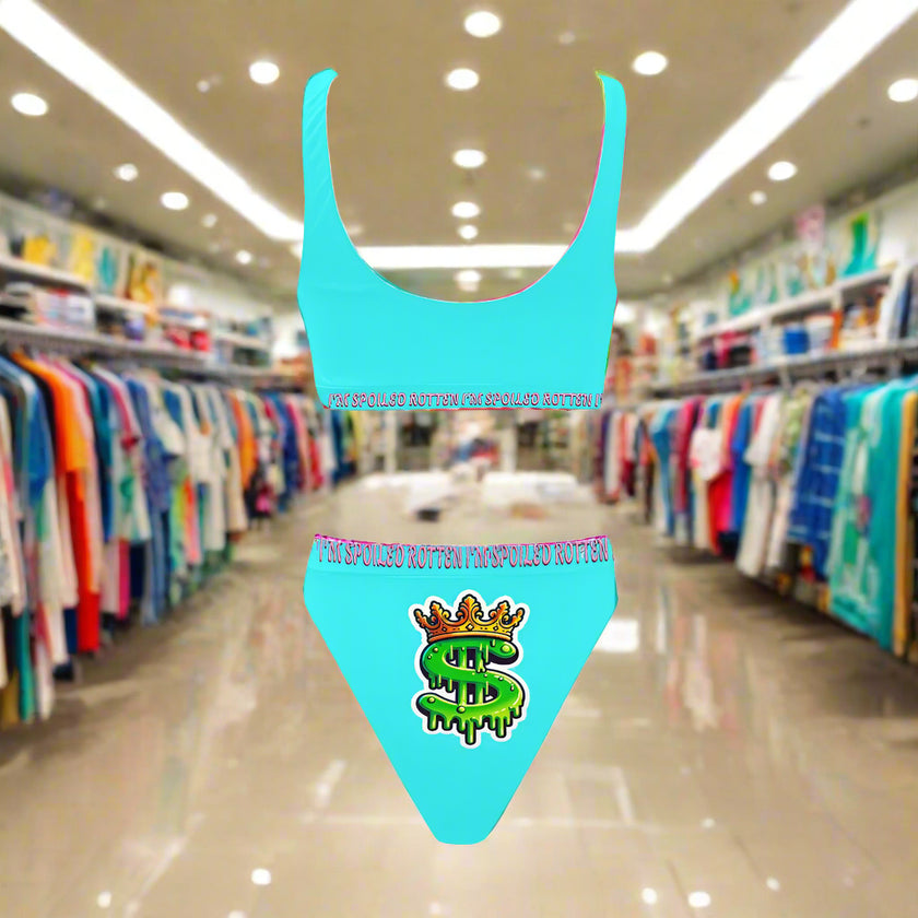 'Money Bags' - Sport Top & High-Waisted Bikini v1