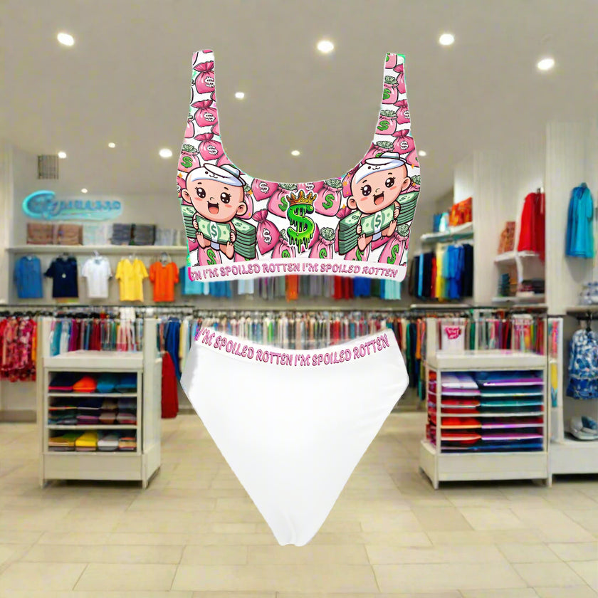 'Money Bags' - Sport Top & High-Waisted Bikini v1
