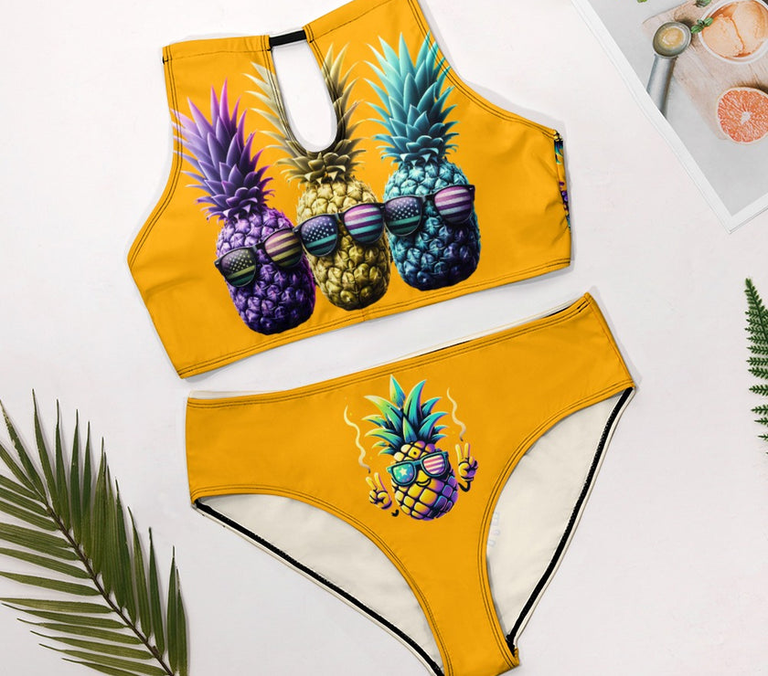 'Pineapple" - Soft 2 piece Bikini Swimsuit v1