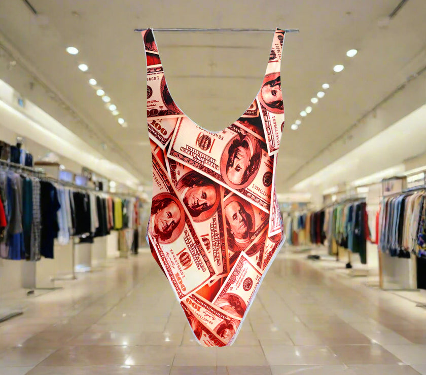 'Money' - Halter Straps Backless Swimwear v1