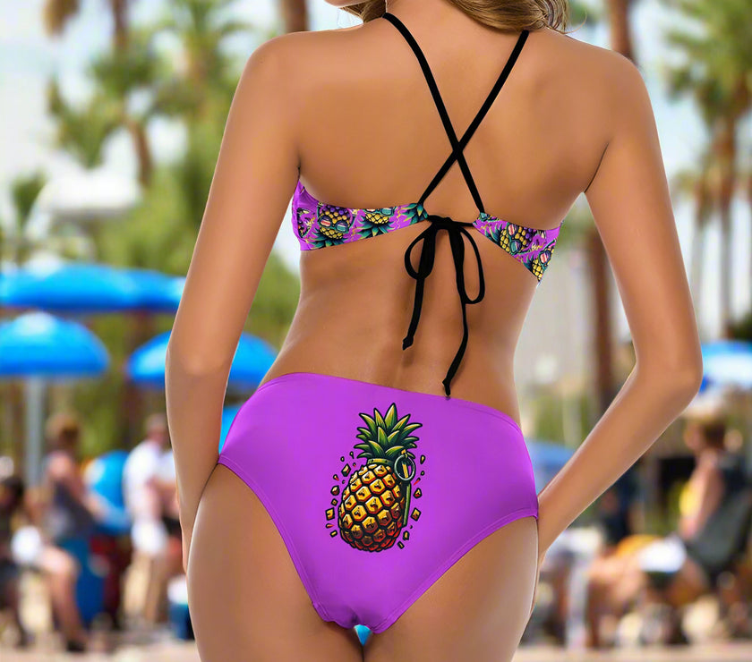 'Pineapple" - Soft 2 piece Bikini Swimsuit v1